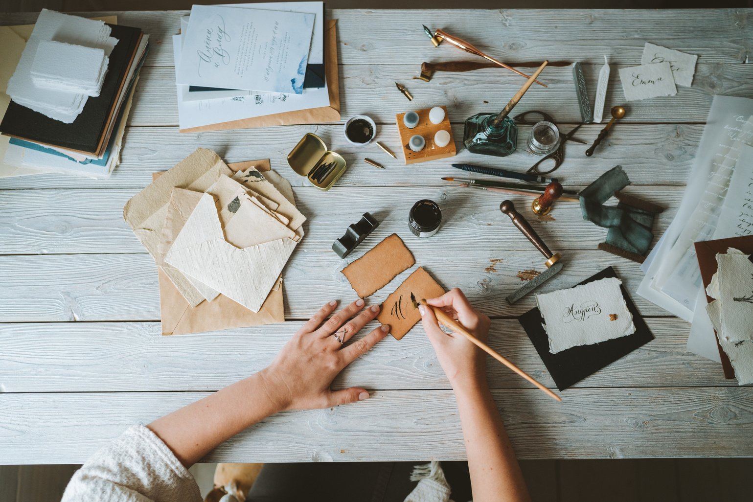 Person Doing Calligraphy